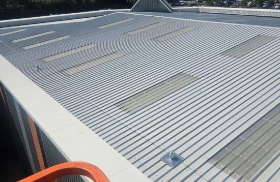 Roof Refurbishment - Brett Martin Mansafe Non Fragile GRP, Giromax Roof Coat & Euroclad Reverse Profile Cladding