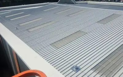 Photo of Roof Refurbishment - Brett Martin Mansafe Non Fragile GRP&comma; Giromax Roof Coat & Euroclad Reverse Profile Cladding